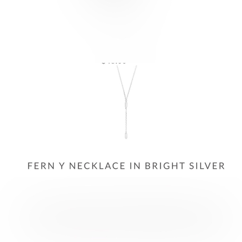 NWOT Long Silver Kendra Scott Necklace